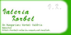 valeria korbel business card